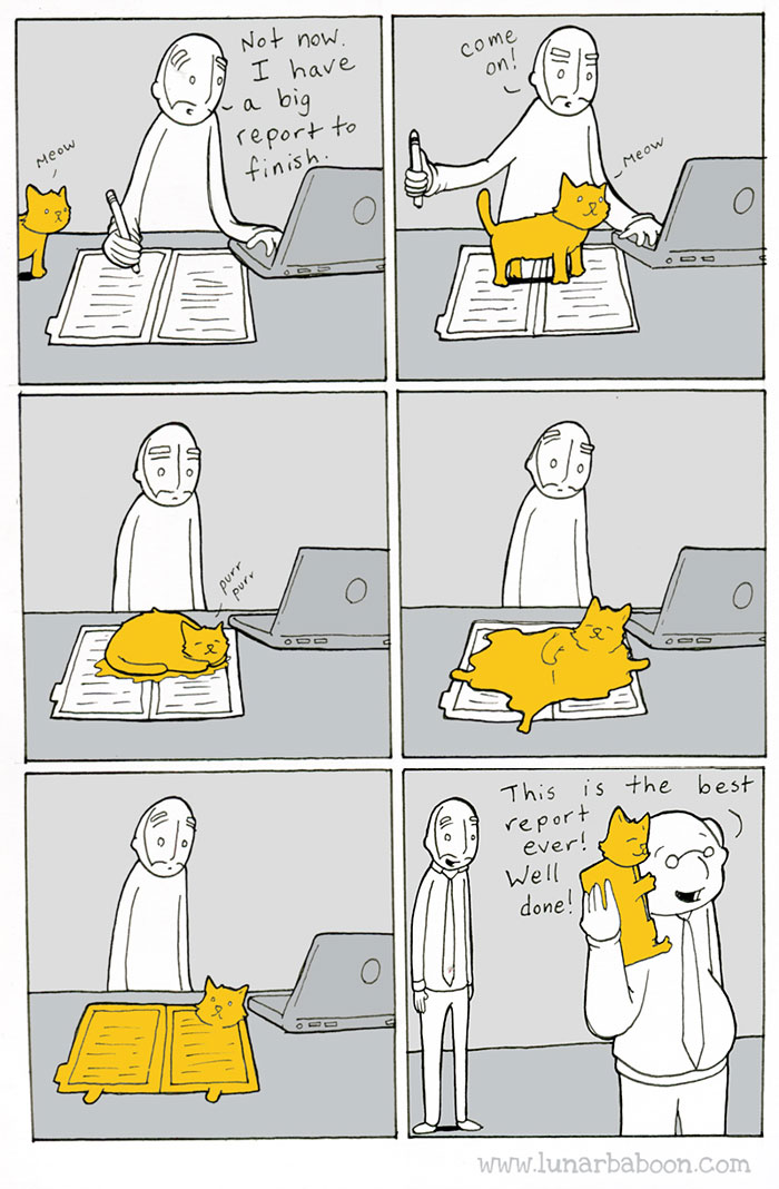 Life With Cats By Lunarbaboon (18 Comics)