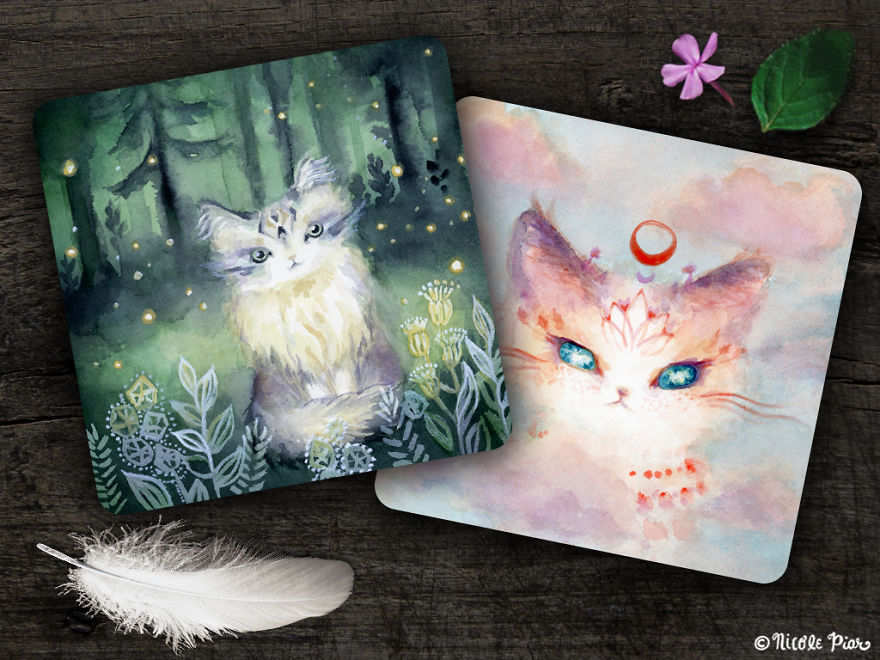 I Paint Cats As Fluffy Philosophers Sharing Their Healing Messages