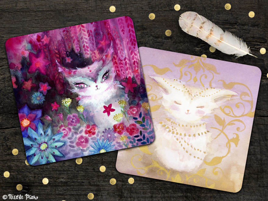 I Paint Cats As Fluffy Philosophers Sharing Their Healing Messages