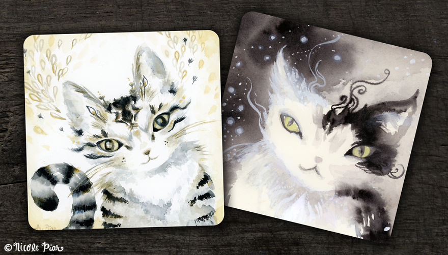I Paint Cats As Fluffy Philosophers Sharing Their Healing Messages