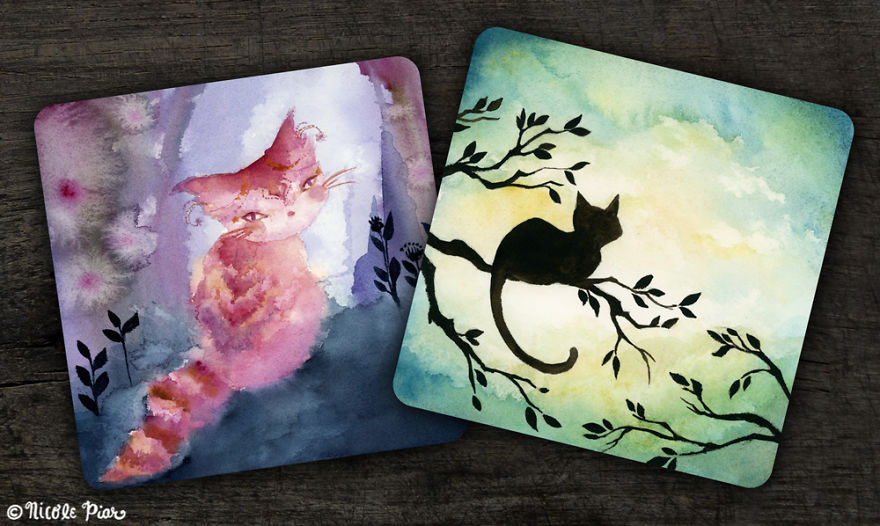 I Paint Cats As Fluffy Philosophers Sharing Their Healing Messages