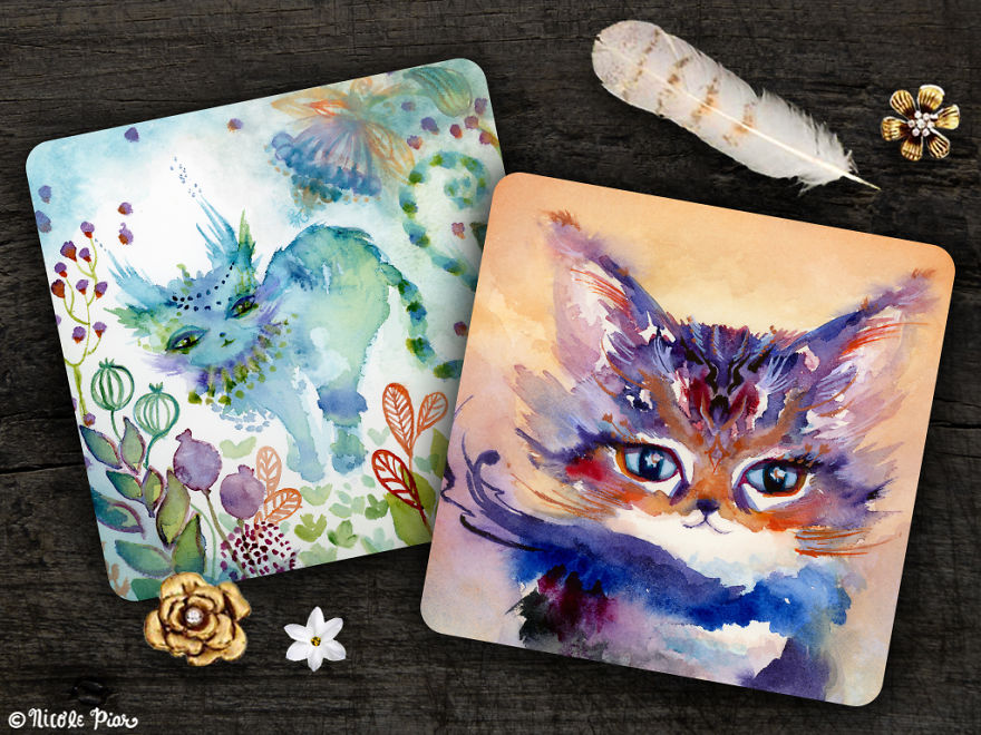 I Paint Cats As Fluffy Philosophers Sharing Their Healing Messages