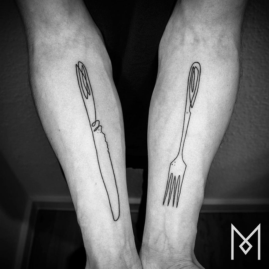 Minimalist Single Line Tattoos By Iranian-German Artist (59 Pics) Minimalist Single Line Tattoos By Iranian-German Artist (59 Pics)