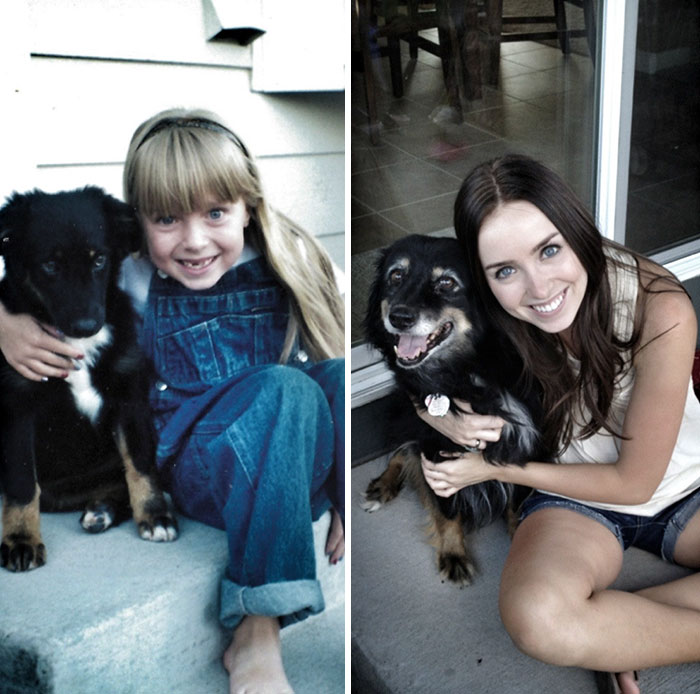 108 Before-And-After Pics Of Dogs And Their Owners Growing Up Together