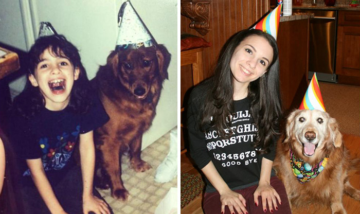 108 Before-And-After Pics Of Dogs And Their Owners Growing Up Together