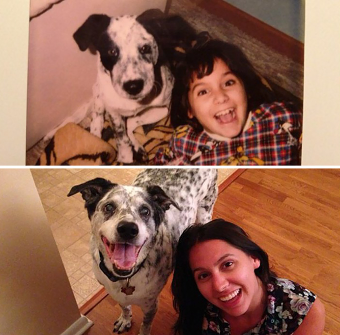 108 Before-And-After Pics Of Dogs And Their Owners Growing Up Together