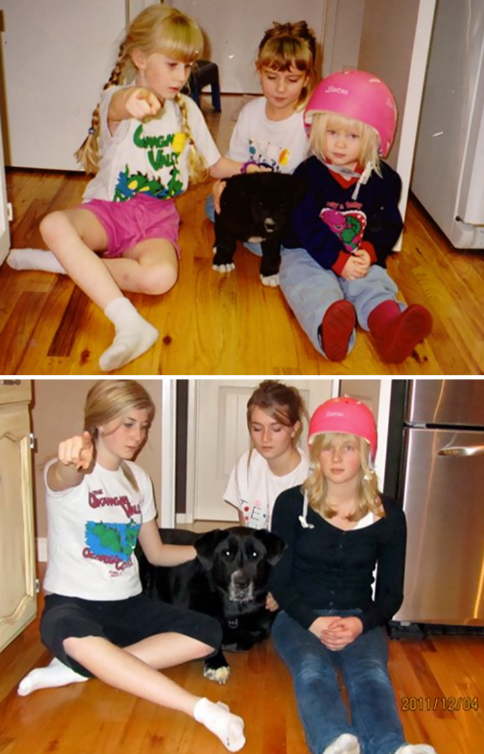 108 Before-And-After Pics Of Dogs And Their Owners Growing Up Together