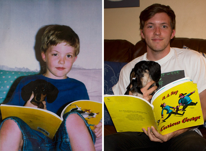 108 Before-And-After Pics Of Dogs And Their Owners Growing Up Together