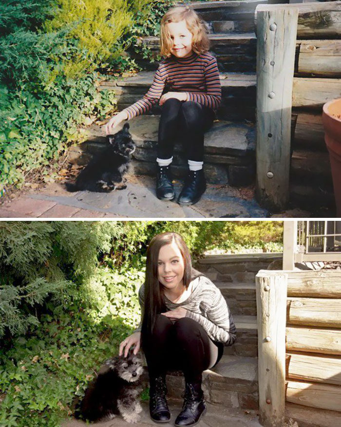 108 Before-And-After Pics Of Dogs And Their Owners Growing Up Together