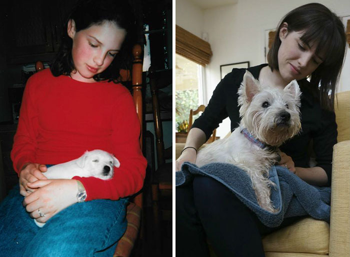 108 Before-And-After Pics Of Dogs And Their Owners Growing Up Together
