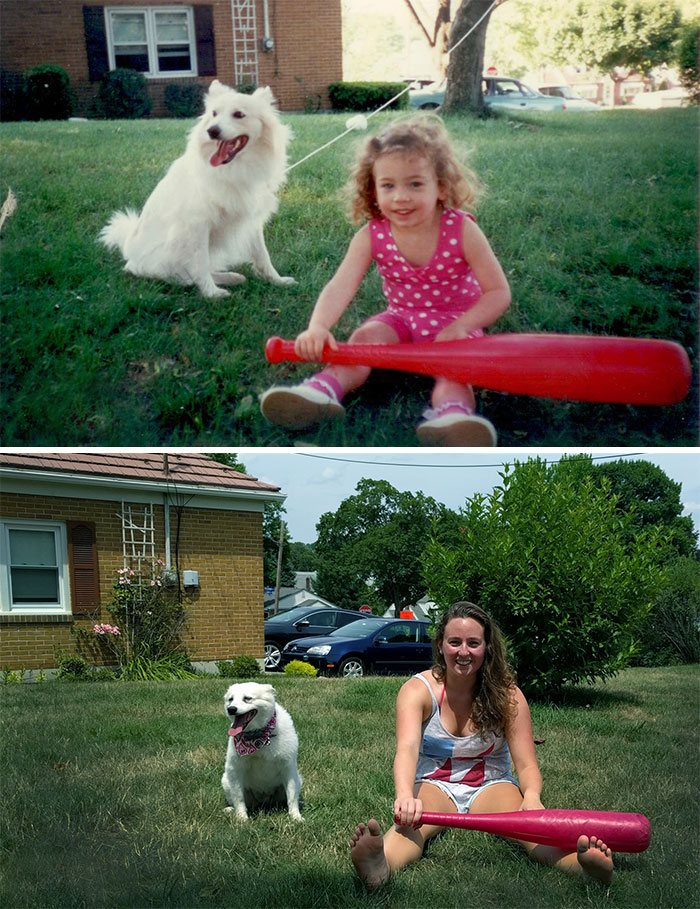 108 Before-And-After Pics Of Dogs And Their Owners Growing Up Together