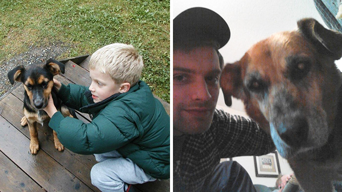 108 Before-And-After Pics Of Dogs And Their Owners Growing Up Together