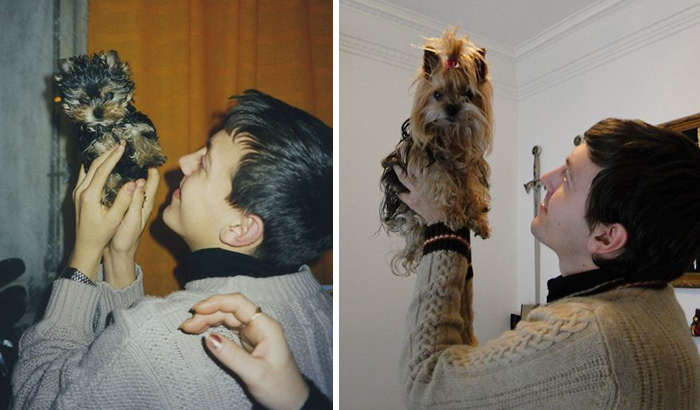 108 Before-And-After Pics Of Dogs And Their Owners Growing Up Together