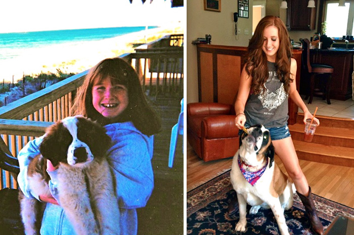 108 Before-And-After Pics Of Dogs And Their Owners Growing Up Together