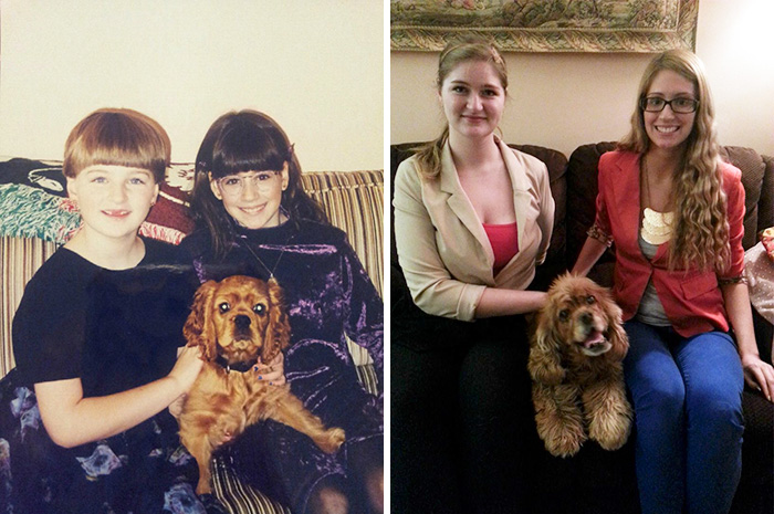 108 Before-And-After Pics Of Dogs And Their Owners Growing Up Together