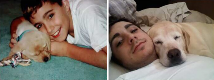 108 Before-And-After Pics Of Dogs And Their Owners Growing Up Together