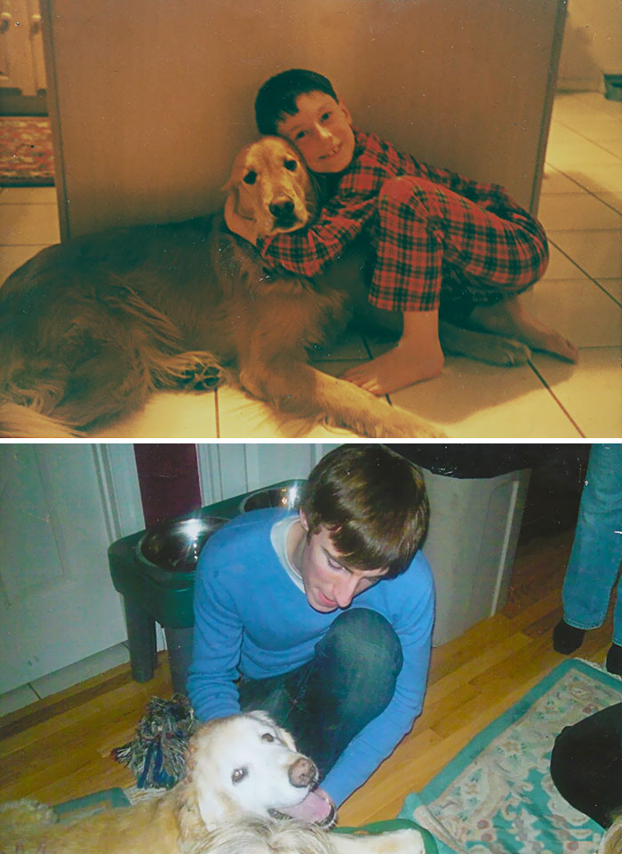 108 Before-And-After Pics Of Dogs And Their Owners Growing Up Together