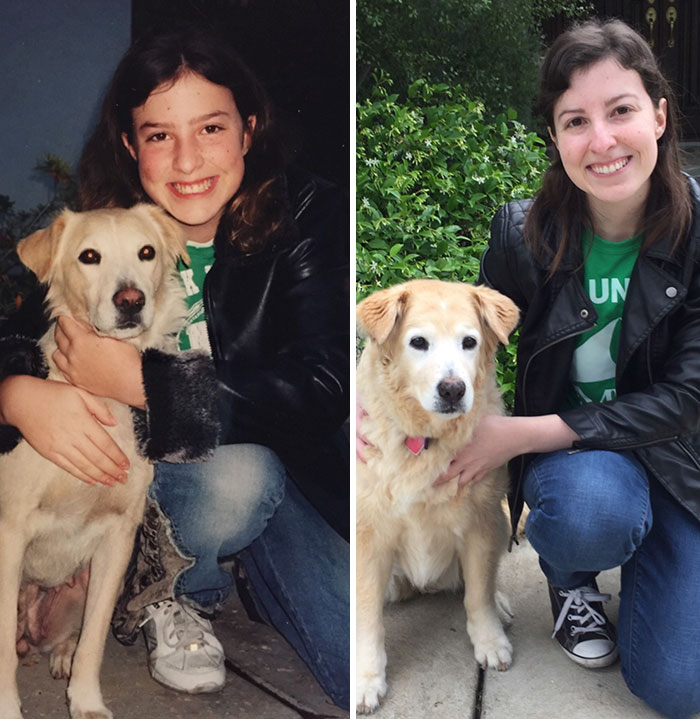 108 Before-And-After Pics Of Dogs And Their Owners Growing Up Together