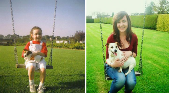 108 Before-And-After Pics Of Dogs And Their Owners Growing Up Together