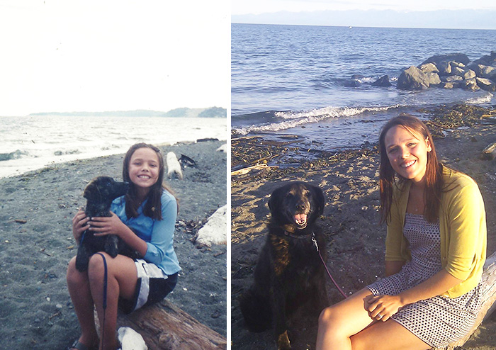 108 Before-And-After Pics Of Dogs And Their Owners Growing Up Together