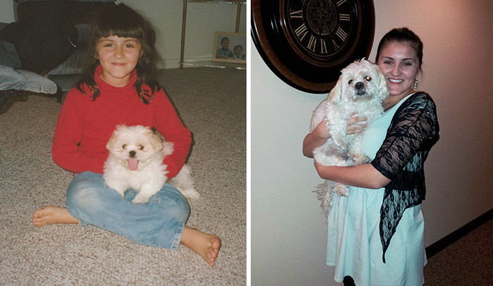 108 Before-And-After Pics Of Dogs And Their Owners Growing Up Together