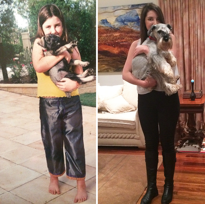 108 Before-And-After Pics Of Dogs And Their Owners Growing Up Together
