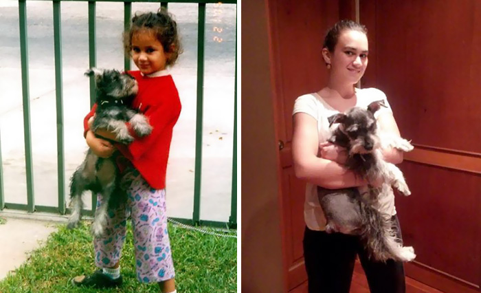 108 Before-And-After Pics Of Dogs And Their Owners Growing Up Together