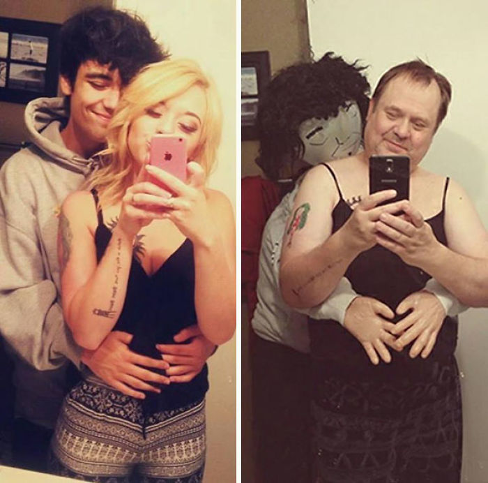 Dad Who&#8217;s Been Trolling Daughter By Recreating Her Racy Selfies Now Has 2x More Followers Than Her