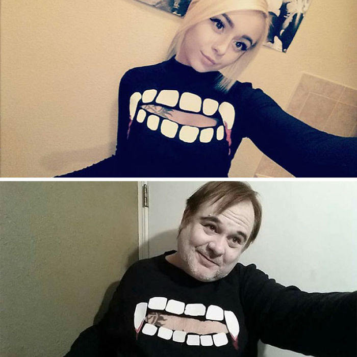 Dad Who&#8217;s Been Trolling Daughter By Recreating Her Racy Selfies Now Has 2x More Followers Than Her