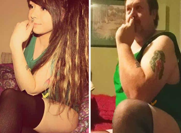 Dad Who&#8217;s Been Trolling Daughter By Recreating Her Racy Selfies Now Has 2x More Followers Than Her