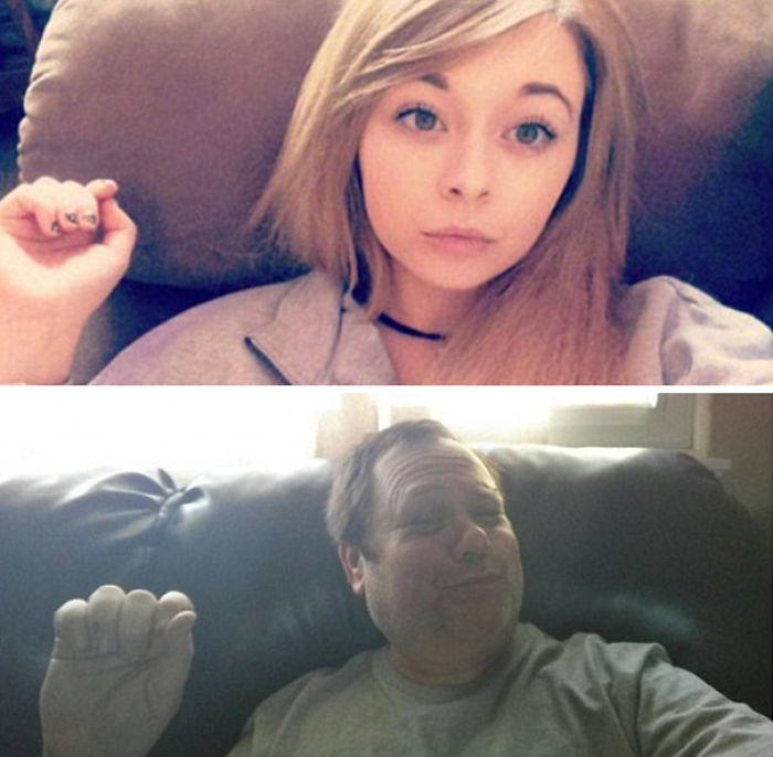 Dad Who&#8217;s Been Trolling Daughter By Recreating Her Racy Selfies Now Has 2x More Followers Than Her