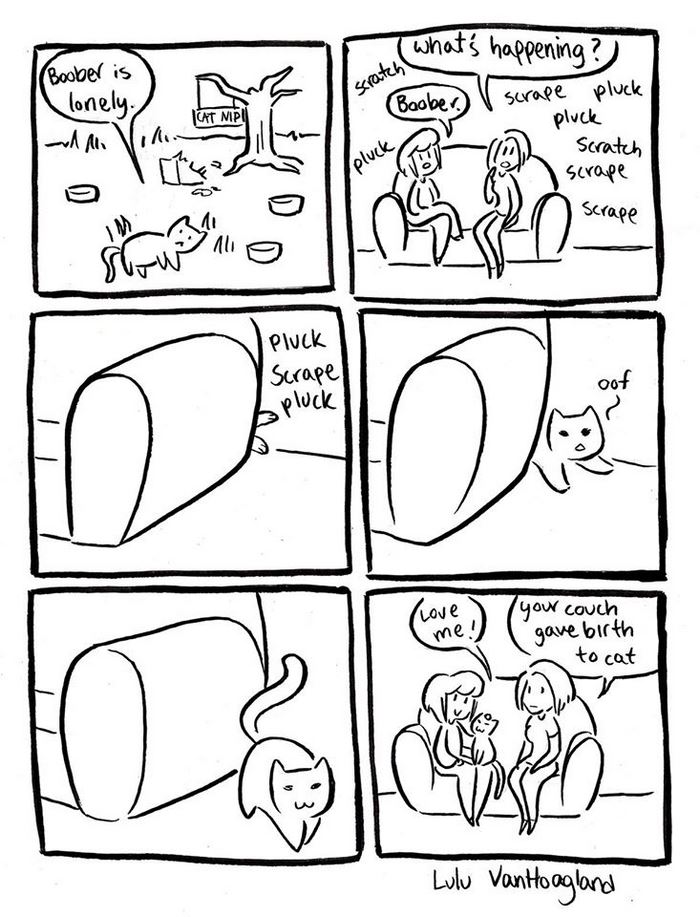 51 Comics By Lulu VanHoagland That Purrfectly Capture Life With Cats