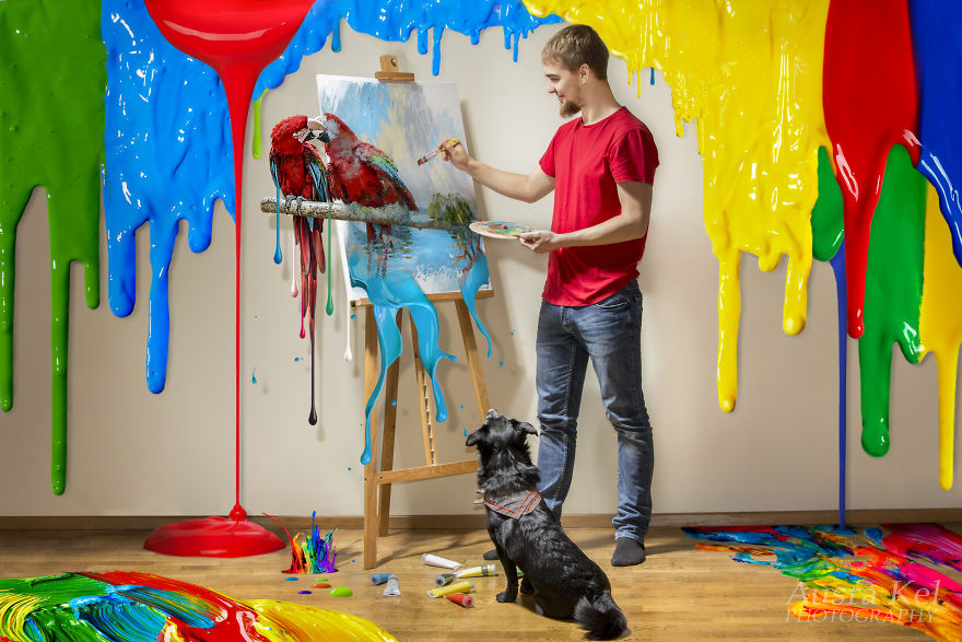 This Photographer Took Dogs From A Shelter And Created Another World For Them