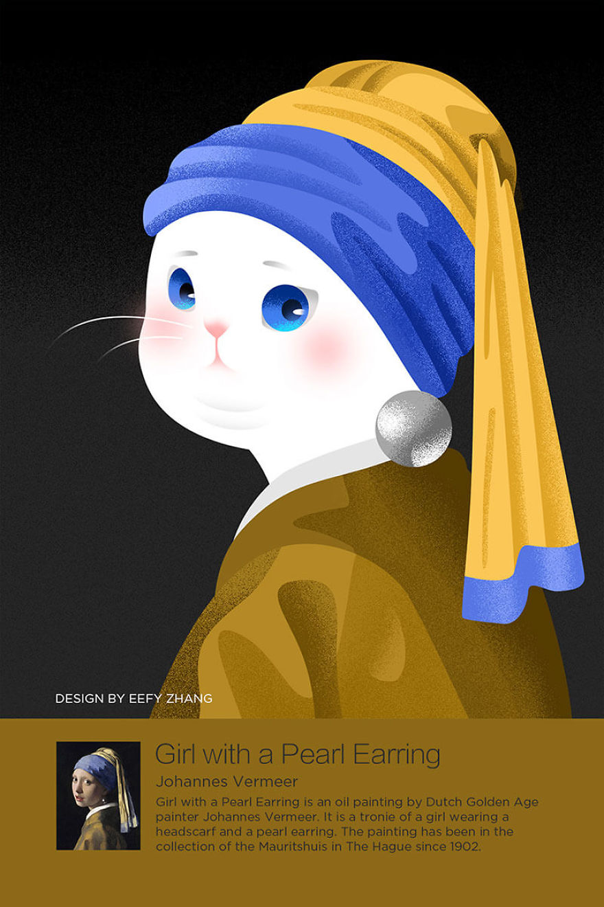 Artist Recreates Classic Paintings Using Cats