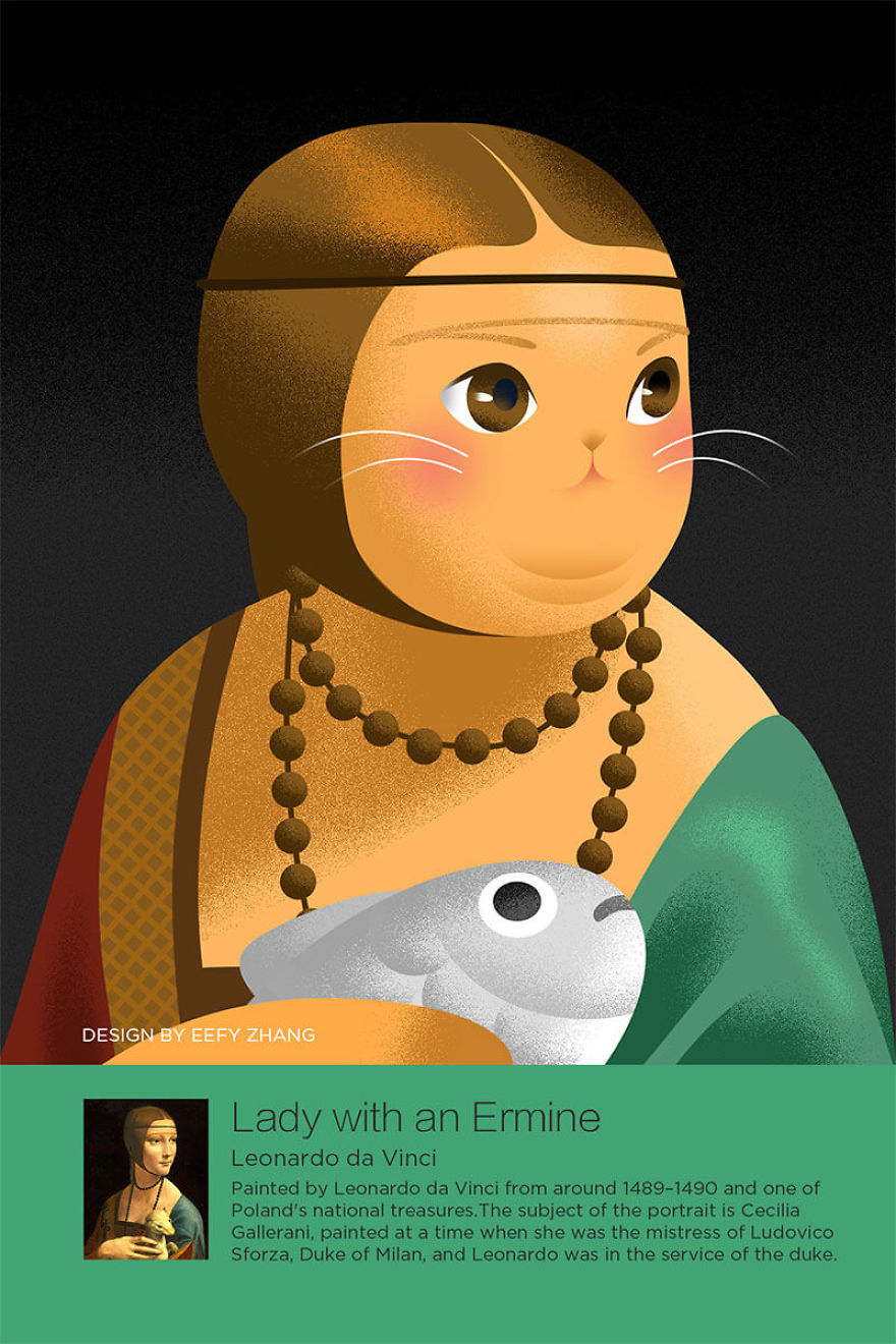 Artist Recreates Classic Paintings Using Cats