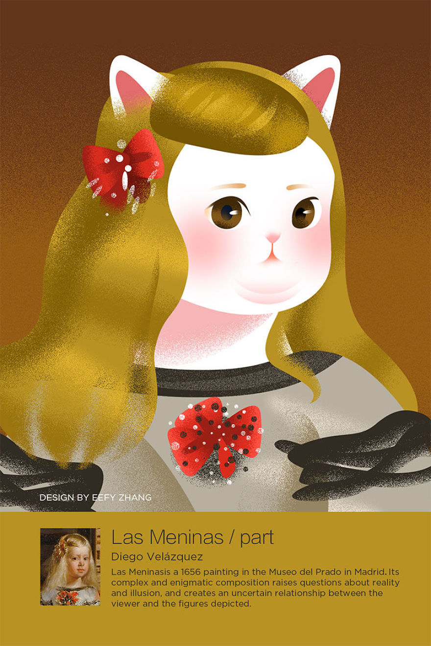 Artist Recreates Classic Paintings Using Cats