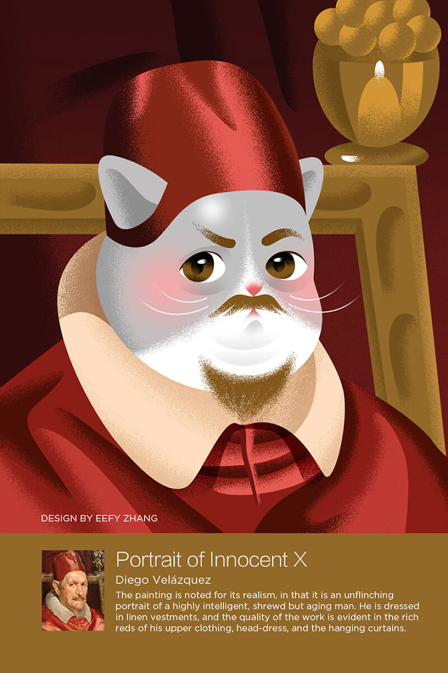 Artist Recreates Classic Paintings Using Cats