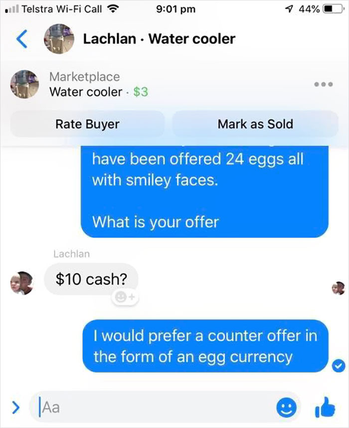 Guy Wants To Sell His Water Cooler In Exchange For Eggs, It Turns Into A Hilarious Bidding War