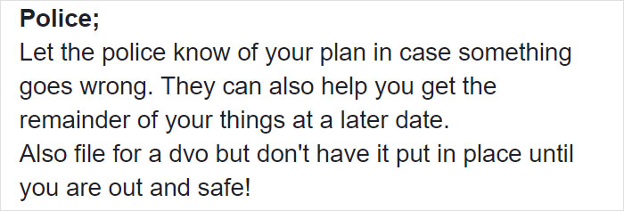 Woman Writes A Detailed Plan For Anyone Who&#8217;s Trying To Escape An Abusive Partner