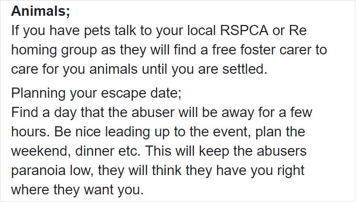 Woman Writes A Detailed Plan For Anyone Who&#8217;s Trying To Escape An Abusive Partner