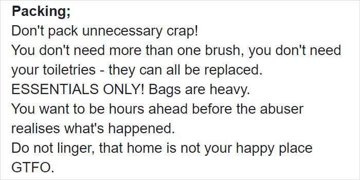 Woman Writes A Detailed Plan For Anyone Who&#8217;s Trying To Escape An Abusive Partner