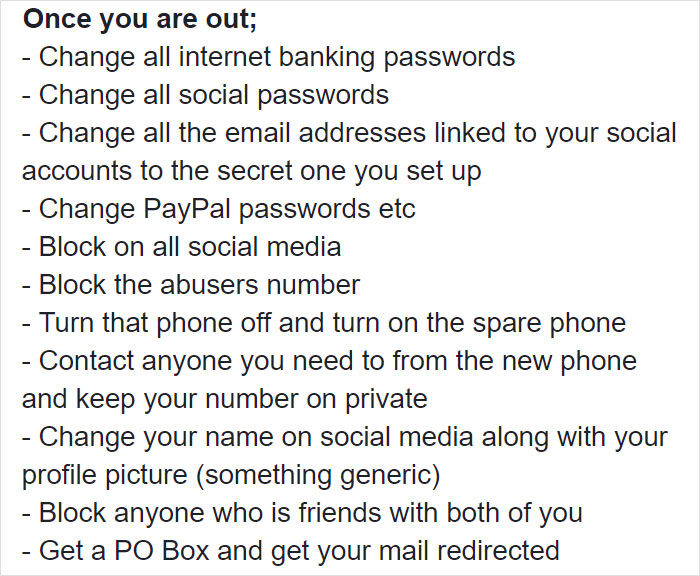 Woman Writes A Detailed Plan For Anyone Who&#8217;s Trying To Escape An Abusive Partner