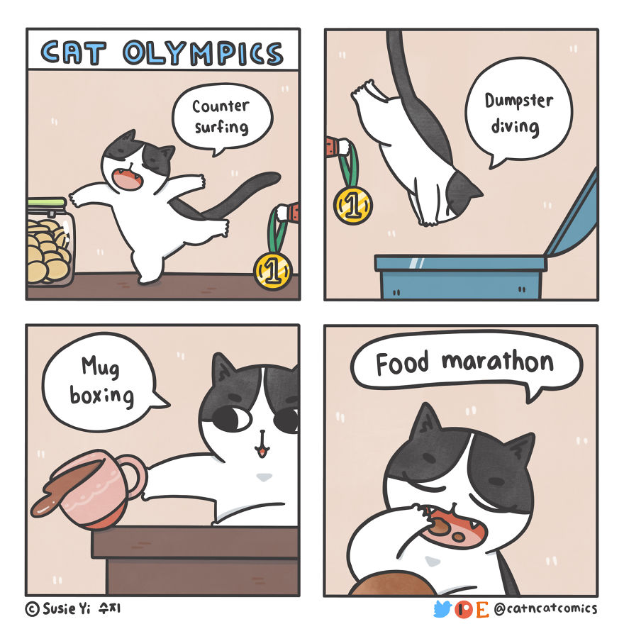 I Make Wholesome Comics About Two Rescue Cats And Their Human Who Understands Cat-Speak