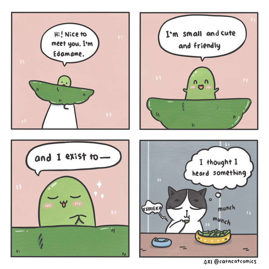 I Make Wholesome Comics About Two Rescue Cats And Their Human Who Understands Cat-Speak