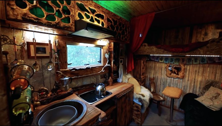 Retired Police Officer Follow His Dream Of Converting A Van In Lord Of The Rings