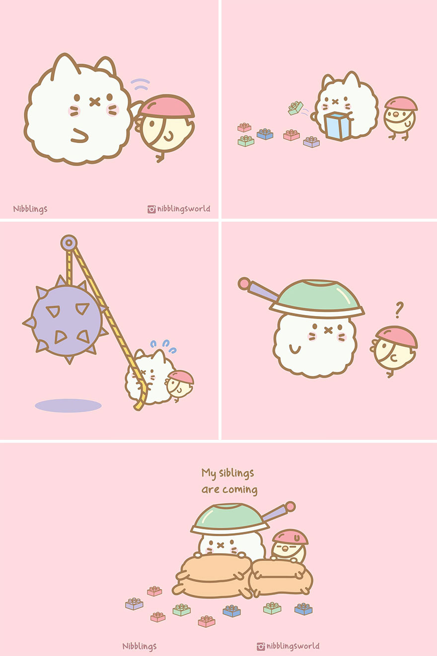 I Make Wholesome Comics About Our Pets That Are Heavily Inspired By The Antics Of The Stray Cats That We Have Adopted (60 Pics)