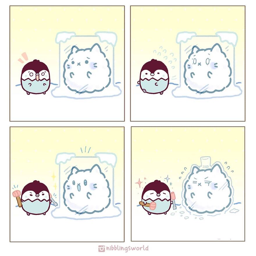 I Make Wholesome Comics About Our Pets That Are Heavily Inspired By The Antics Of The Stray Cats That We Have Adopted (60 Pics)