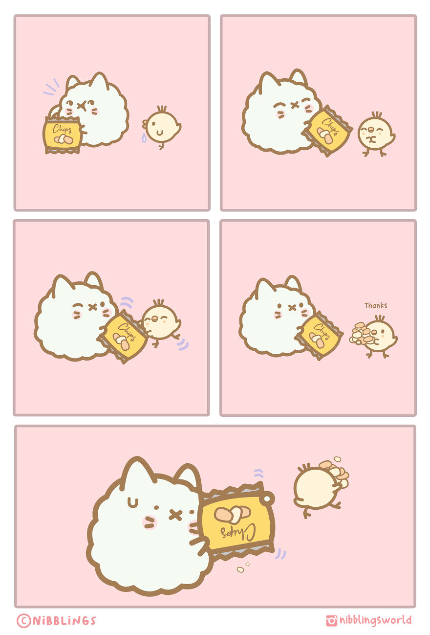 I Make Wholesome Comics About Our Pets That Are Heavily Inspired By The Antics Of The Stray Cats That We Have Adopted (60 Pics)