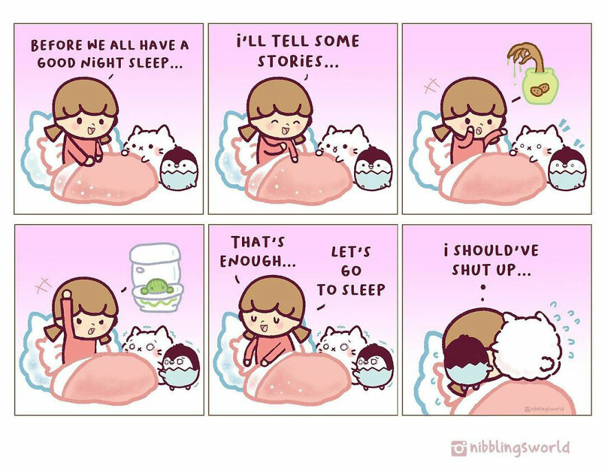I Make Wholesome Comics About Our Pets That Are Heavily Inspired By The Antics Of The Stray Cats That We Have Adopted (60 Pics)