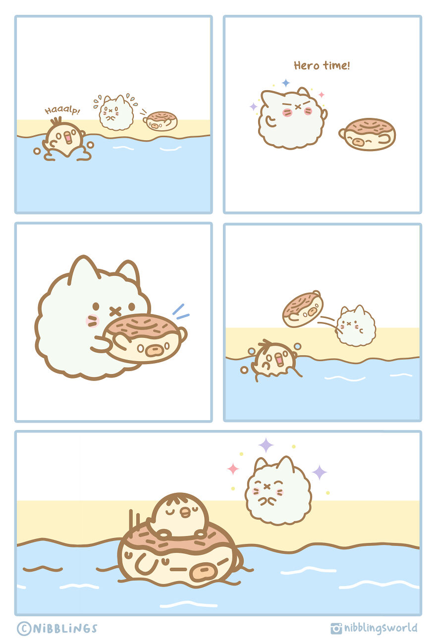 I Make Wholesome Comics About Our Pets That Are Heavily Inspired By The Antics Of The Stray Cats That We Have Adopted (60 Pics)